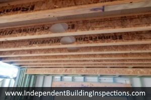 building stage inspections found holes cut through joints that may cause the floor to collapse